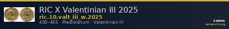 RIC X Valentinian III 2025 — CANOA