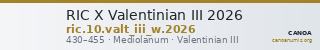 RIC X Valentinian III 2026 — CANOA