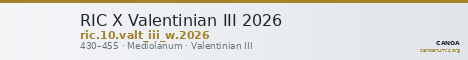 RIC X Valentinian III 2026 — CANOA