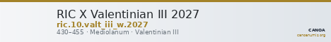 RIC X Valentinian III 2027 — CANOA