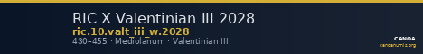 RIC X Valentinian III 2028 — CANOA