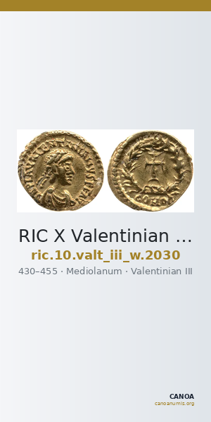 RIC X Valentinian III 2030 — CANOA