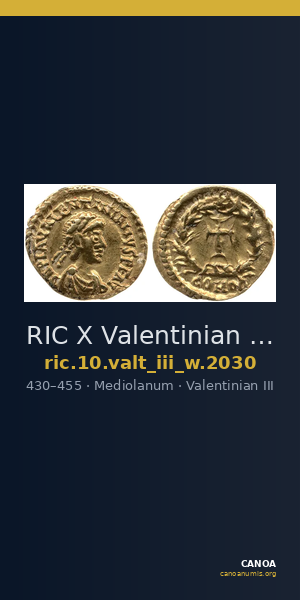 RIC X Valentinian III 2030 — CANOA