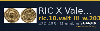 RIC X Valentinian III 2030 — CANOA