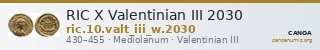 RIC X Valentinian III 2030 — CANOA