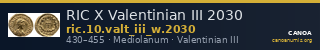 RIC X Valentinian III 2030 — CANOA