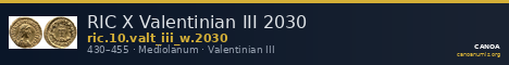 RIC X Valentinian III 2030 — CANOA
