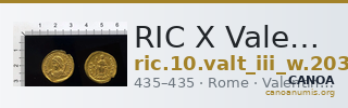 RIC X Valentinian III 2034 — CANOA