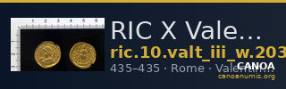 RIC X Valentinian III 2034 — CANOA