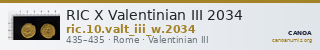 RIC X Valentinian III 2034 — CANOA