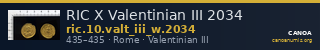 RIC X Valentinian III 2034 — CANOA