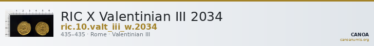 RIC X Valentinian III 2034 — CANOA
