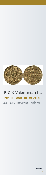 RIC X Valentinian III 2036 — CANOA