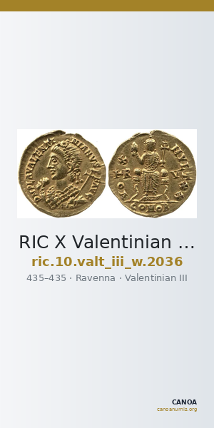 RIC X Valentinian III 2036 — CANOA