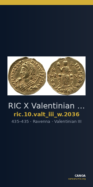 RIC X Valentinian III 2036 — CANOA