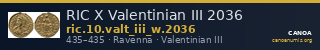 RIC X Valentinian III 2036 — CANOA
