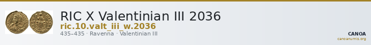 RIC X Valentinian III 2036 — CANOA