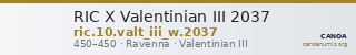 RIC X Valentinian III 2037 — CANOA