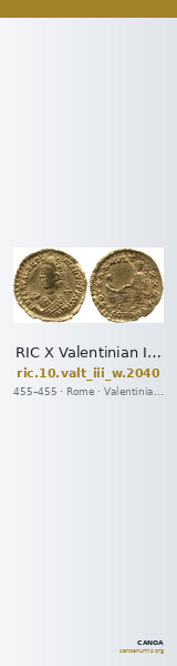 RIC X Valentinian III 2040 — CANOA