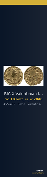RIC X Valentinian III 2040 — CANOA
