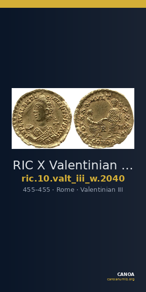RIC X Valentinian III 2040 — CANOA