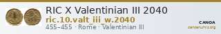 RIC X Valentinian III 2040 — CANOA