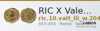 RIC X Valentinian III 2044 — CANOA