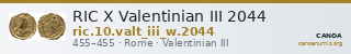 RIC X Valentinian III 2044 — CANOA