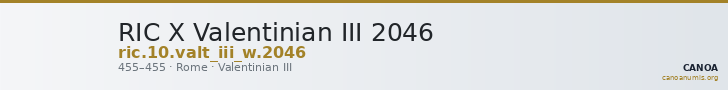 RIC X Valentinian III 2046 — CANOA