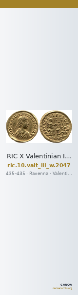 RIC X Valentinian III 2047 — CANOA