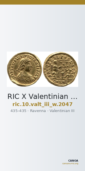 RIC X Valentinian III 2047 — CANOA