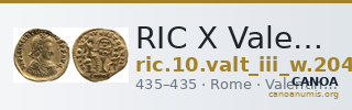 RIC X Valentinian III 2048 — CANOA