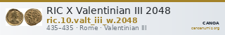 RIC X Valentinian III 2048 — CANOA