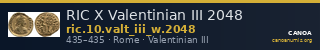 RIC X Valentinian III 2048 — CANOA