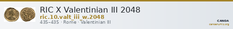 RIC X Valentinian III 2048 — CANOA