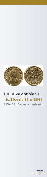 RIC X Valentinian III 2049 — CANOA