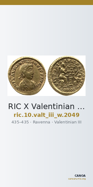 RIC X Valentinian III 2049 — CANOA