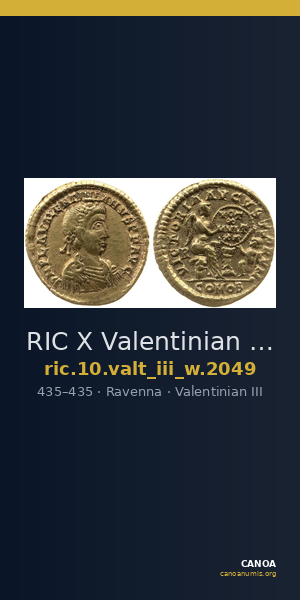 RIC X Valentinian III 2049 — CANOA