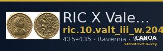 RIC X Valentinian III 2049 — CANOA
