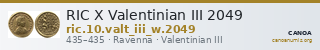 RIC X Valentinian III 2049 — CANOA