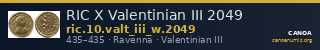 RIC X Valentinian III 2049 — CANOA