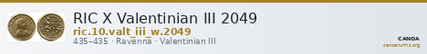 RIC X Valentinian III 2049 — CANOA