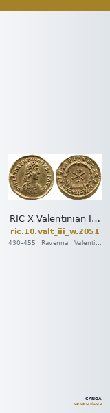 RIC X Valentinian III 2051 — CANOA