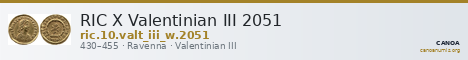 RIC X Valentinian III 2051 — CANOA