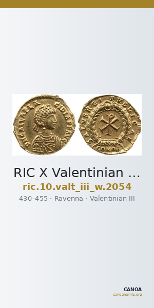 RIC X Valentinian III 2054 — CANOA