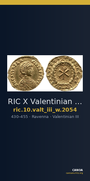 RIC X Valentinian III 2054 — CANOA