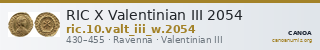 RIC X Valentinian III 2054 — CANOA