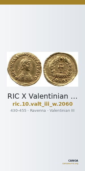 RIC X Valentinian III 2060 — CANOA