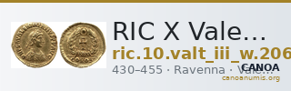 RIC X Valentinian III 2060 — CANOA