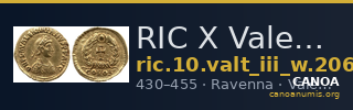 RIC X Valentinian III 2060 — CANOA